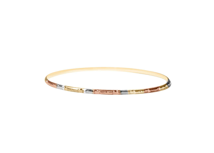 3 Tone Plated | Diamond Cut Bangles